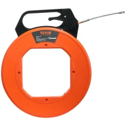 VEVOR Fish Tape, 125-foot, 3/16-inch, PET Wire Puller with Optimized Housing and Handle, Easy-to-Use Cable Puller Tool, Flexible Wire Fishing Tools for Walls and Electrical Conduit, Non-Conductive