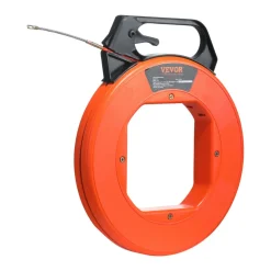 VEVOR Fish Tape, 125-foot, 3/16-inch, PET Wire Puller with Optimized Housing and Handle, Easy-to-Use Cable Puller Tool, Flexible Wire Fishing Tools for Walls and Electrical Conduit, Non-Conductive