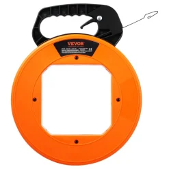 VEVOR Fish Tape, 120-foot, 1/8-inch, Steel Wire Puller with Optimized Housing and Handle, Easy-to-Use Cable Puller Tool, Flexible Wire Fishing Tools for Walls and Electrical Conduit, Non-Conductive