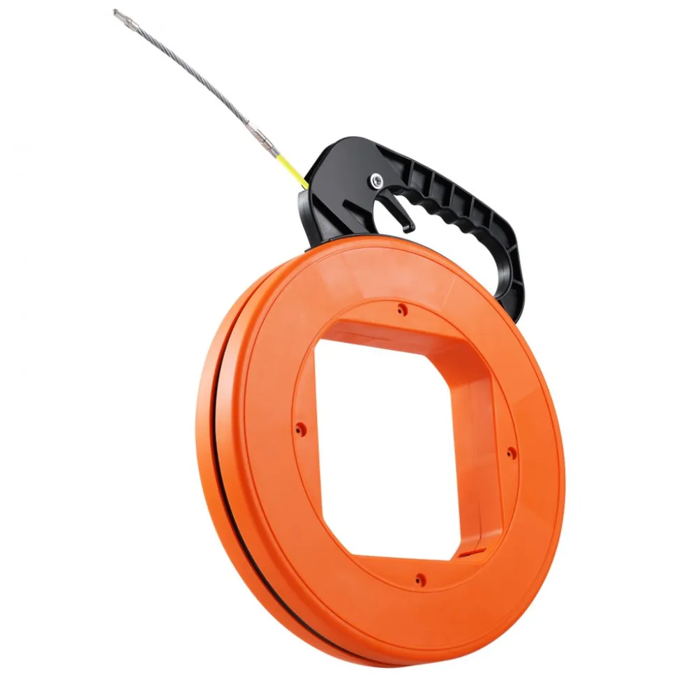 VEVOR Fish Tape, 100 ft, 1/6-inch, Fiberglass Wire Puller with Optimized Housing and Handle, Easy-to-Use Cable Puller Tool, Flexible Wire Fishing Tools for Wall and Electrical Conduit, Non-Conductive