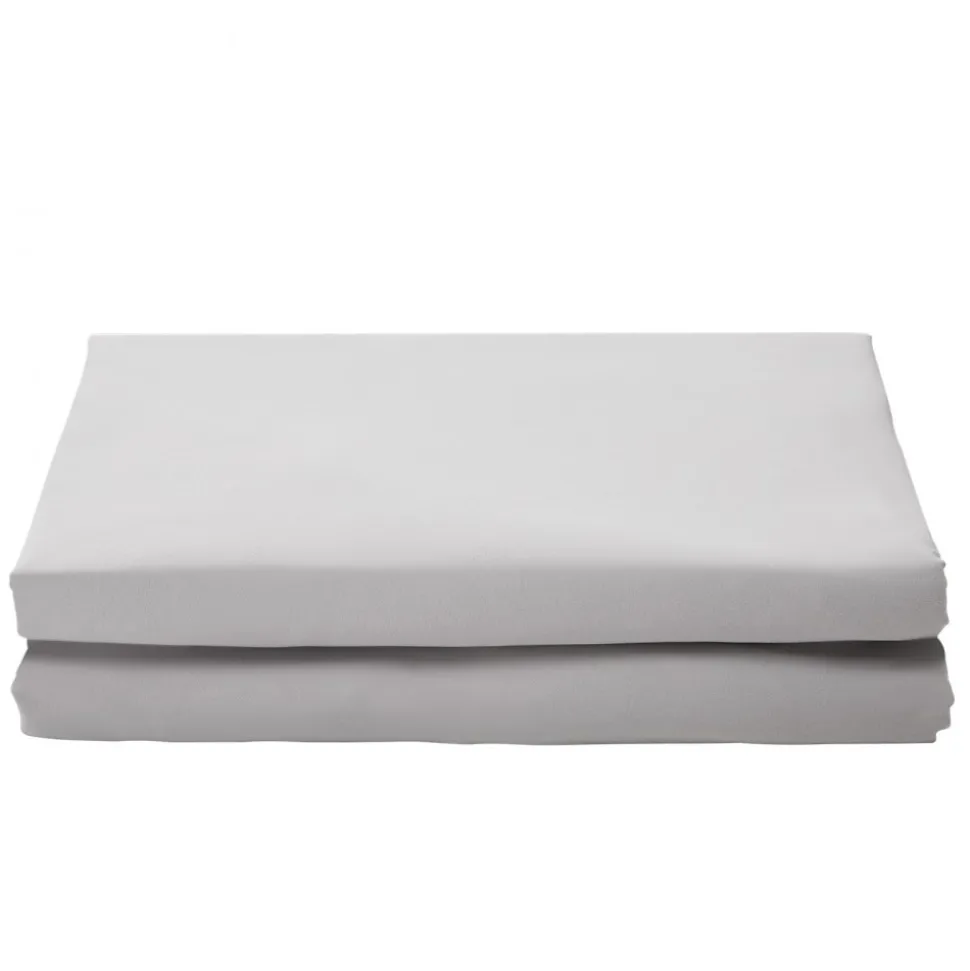 VEVOR Fitted Sheet, 1 Set of 2 Pieces, Twin Size Elastic Fitted Sheet with High-Quality Microfiber, Wear-Resistant & Breathable Twin Fitted Sheet with Single-Sided Brushing, Fit for 15 in Mattress