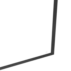 VEVOR Fixed Glass Shower Panel, 34 x 73.6 in Semi-Framed Fixed Shower Screen, 5/16 in Thick Clear Tempered Glass Door with Bottom Seal Strip and Hardware, Easy to Clean, for Bathroom, Matte Black