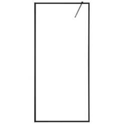 VEVOR Fixed Glass Shower Panel, 34 x 73.6 in Full-Framed Fixed Shower Screen, 5/16 in Thick Clear Tempered Glass Door with Bottom Seal Strip and Hardware, Easy to Clean, for Bathroom, Matte Black