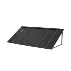 VEVOR Fixed Metal Awning 80 x 36 in, Window Awning Door Canopy, Stable Triangle Steel Frame Exterior Awnings Rain, and Snow Sunlight Protection for Door Entrance, Windows, Porches, Balconies