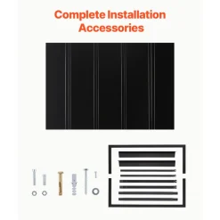 VEVOR Fixed Metal Awning 56 x 24 in, Window Awning Door Canopy, Stable Triangle Steel Frame Awnings for Doors Exterior Rain, and Snow Sunlight Protection for Door Entrance, Windows, Porches, Balconies