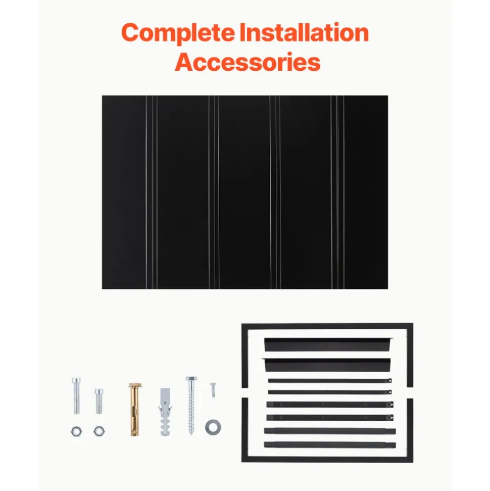 VEVOR Fixed Metal Awning 56 x 24 in, Window Awning Door Canopy, Stable Triangle Steel Frame Awnings for Doors Exterior Rain, and Snow Sunlight Protection for Door Entrance, Windows, Porches, Balconies