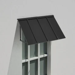 VEVOR Fixed Metal Awning 44 x 24 in, Window Awning Door Canopy, Stable Triangle Steel Frame Awnings for Doors Exterior Rain, and Snow Sunlight Protection for Door Entrance, Windows, Porches, Balconies