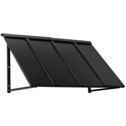 VEVOR Fixed Metal Awning 44 x 24 in, Window Awning Door Canopy, Stable Triangle Steel Frame Awnings for Doors Exterior Rain, and Snow Sunlight Protection for Door Entrance, Windows, Porches, Balconies