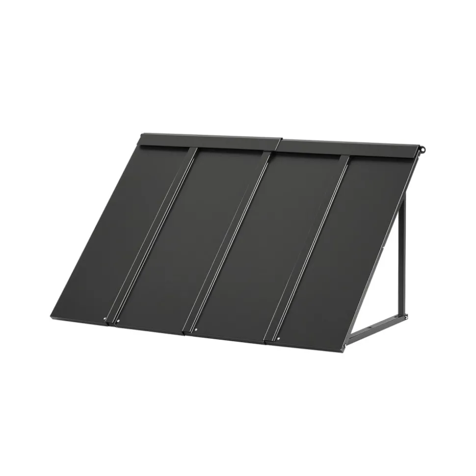VEVOR Fixed Metal Awning 44 x 24 in, Window Awning Door Canopy, Stable Triangle Steel Frame Awnings for Doors Exterior Rain, and Snow Sunlight Protection for Door Entrance, Windows, Porches, Balconies