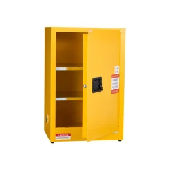 VEVOR Flammable Cabinet, 23.2 x 18.1 x 35.4 Inch, 13 Gallon Flammable Storage Cabinet with Adjustable Shelf, Cold-Rolled and Galvanized Steel Fire Cabinets, for Commercial Industrial Home Use, Yellow