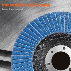 VEVOR Flap Discs 60 Grit, 4-1/2" x 7/8" Flap Discs for Angle Grinder, Type 29 Zirconia Flap Sanding Disc, Bevel Type Abrasive Grinding Wheels for Deburring, Rust Removal, Sanding, Finishing (10 Pack)