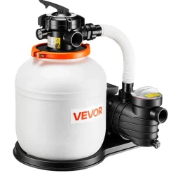 VEVOR FlashPure Sand Filter Pump, 14 in for Above Ground Pool, 0.75 HP 3500 GPH, Swimming Pool Filter System with Timer, 6X Faster Filtration, Media Installed, Leak-Resistant, Ready to Use Out of Box