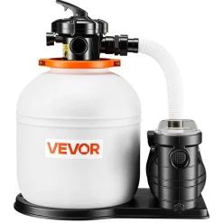VEVOR FlashPure Sand Filter Pump, 16 in for Above Ground Pool, 1 HP 4400 GPH, Swimming Pool Filter System with Timer, 6X Faster Filtration with Media Installed, Leak-Resistant, Ready to Use Out of Box