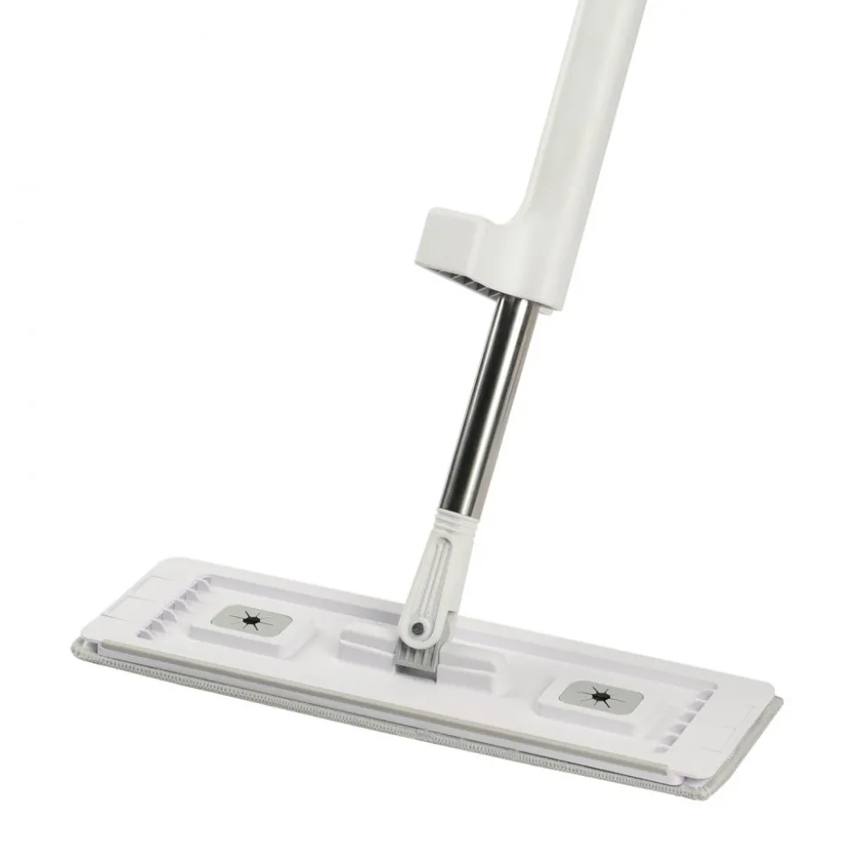VEVOR Flat Mop, Self Wringing, Microfiber Floor Mop with 4 Reusable & Washable Mop Pads for Dry & Wet Floor Cleaning, Microfiber Flat Mop with Stainless Steel Handle for Hardwood Laminate Tile Vinyl