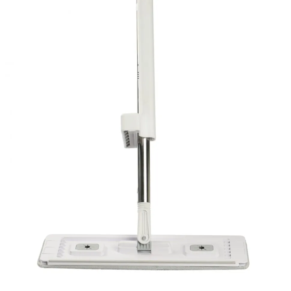 VEVOR Flat Mop, Self Wringing, Microfiber Floor Mop with 4 Reusable & Washable Mop Pads for Dry & Wet Floor Cleaning, Microfiber Flat Mop with Stainless Steel Handle for Hardwood Laminate Tile Vinyl