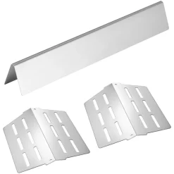 VEVOR Flavorizer Bars and Heat Deflectors, 17 inch Grill Replacement Part, for Weber Genesis 300 Series Grills, Including E310 E320 E330 S310 S320 S330, Stainless Steel Thicker Heat Plate, 7 Pack