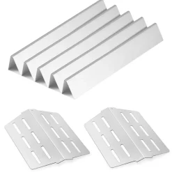 VEVOR Flavorizer Bars and Heat Deflectors, 17 inch Grill Replacement Part, for Weber Genesis 300 Series Grills, Including E310 E320 E330 S310 S320 S330, Stainless Steel Thicker Heat Plate, 7 Pack