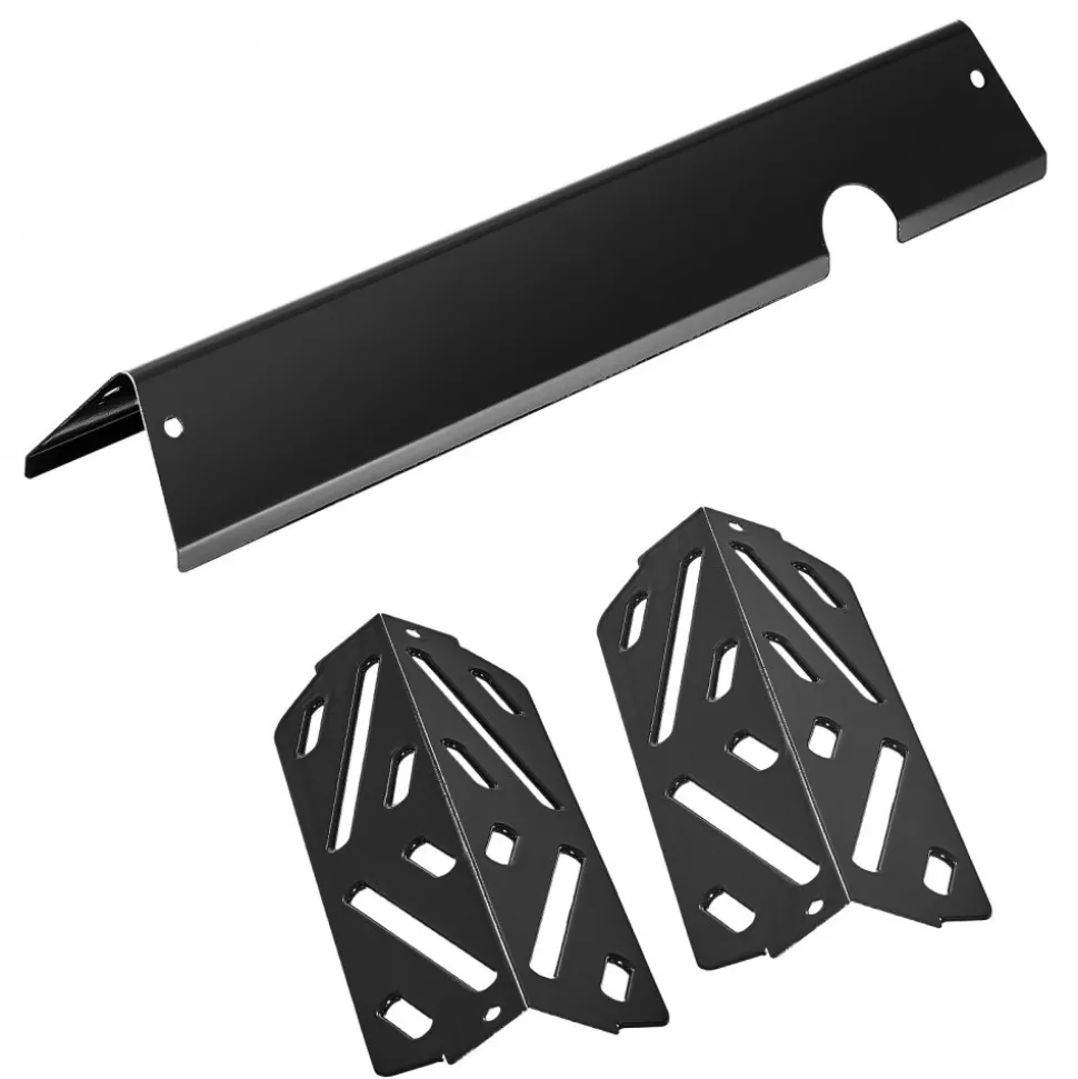 VEVOR Flavorizer Bars and Heat Deflectors, 17 in Grill Replacement Part, for Weber Genesis ll 310 315 335 340, E/S 325s, ES/SX 325s, E/S 335, EX/SX/EPX-335 Grills, Porcelain-enameled Steel, 8 Pack