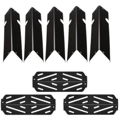 VEVOR Flavorizer Bars and Heat Deflectors, 17 in Grill Replacement Part, for Weber Genesis ll 310 315 335 340, E/S 325s, ES/SX 325s, E/S 335, EX/SX/EPX-335 Grills, Porcelain-enameled Steel, 8 Pack