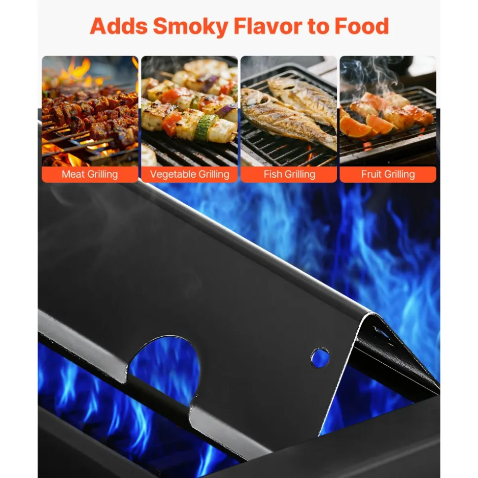 VEVOR Flavorizer Bars and Heat Deflectors, 17 in Grill Replacement Part, for Weber Genesis ll 310 315 335 340, E/S 325s, ES/SX 325s, E/S 335, EX/SX/EPX-335 Grills, Porcelain-enameled Steel, 8 Pack