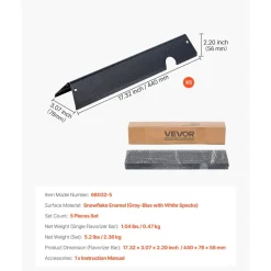 VEVOR Flavorizer Bars, 17 inch Grill Replacement Part, for Weber Genesis ll 310 315 335 340, E/S 325s, ES/SX 325s, E/S 335, EX/SX/EPX-335 Grills, Porcelain-enameled Steel Thicker Heat Plate, 5 Pack