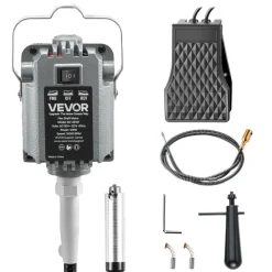 VEVOR Flex Shaft Grinder, 125W 18000RPM Electric Flex Shaft Rotary Tool, Foot Pedal Control Hanging Carver Grinder with Forward-Reverse Rotation for Carving Buffing Engraving Polishing