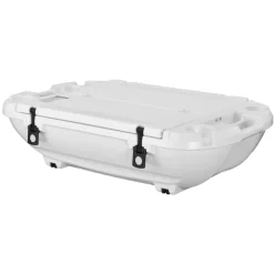 VEVOR Floating Cooler, 40 QT Floating Ice Chest with Dry Storage & Tow Rope, Premium LLDPE Amphibious Drink Cooler for Water & Land, Cruise Smoothly Stable on Lake, River, Pool, Beach, Kayak, White