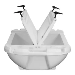 VEVOR Floating Cooler, 40 QT Floating Ice Chest with Dry Storage & Tow Rope, Premium LLDPE Amphibious Drink Cooler for Water & Land, Cruise Smoothly Stable on Lake, River, Pool, Beach, Kayak, White