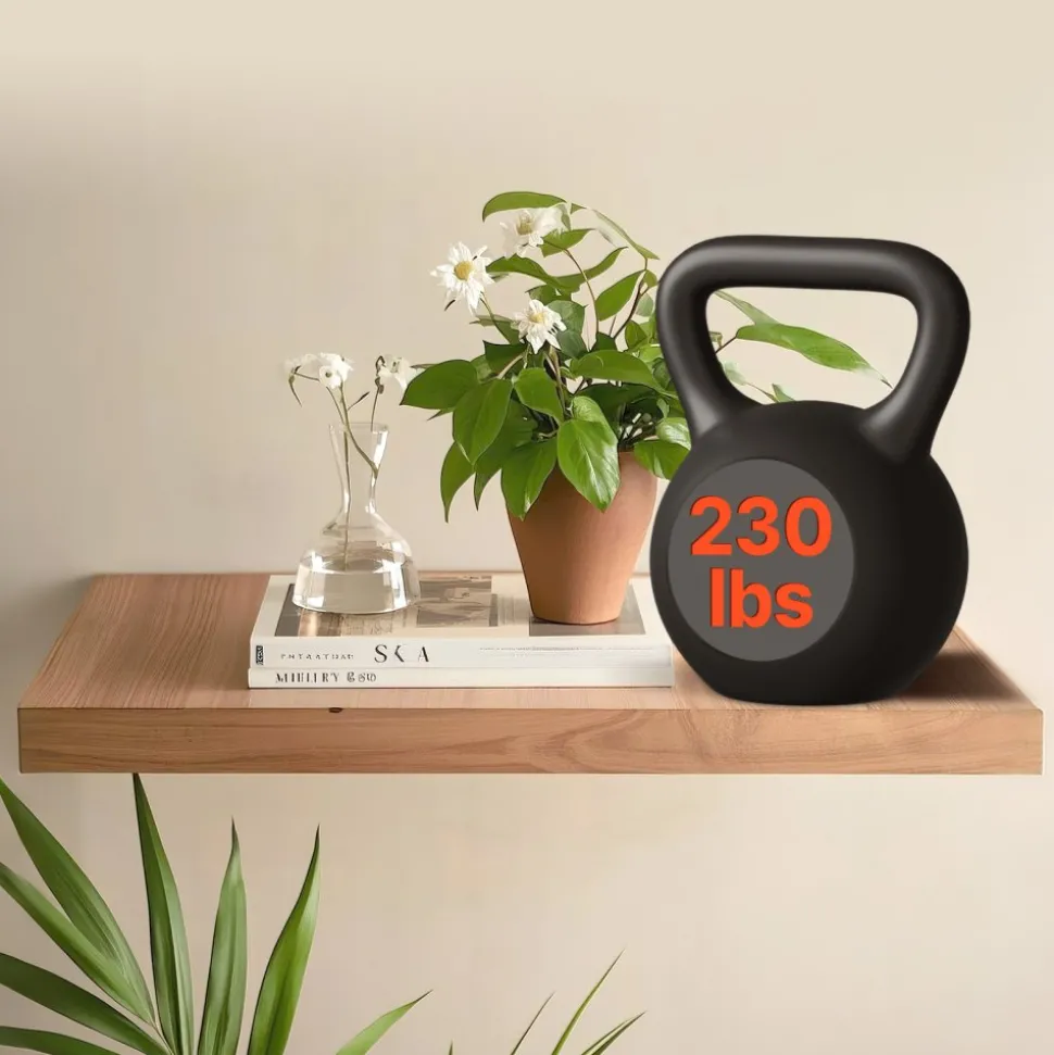 VEVOR Floating Shelf Bracket 1 Pack, 230 lbs/104 kg Weight Capacity, 43x6.2x1.5 inch / 1092.2x157.4x38.1 mm, Heavy Duty Hidden Shelf Brackets Support, Wall Mounting Invisible Floating Shelves Bracket