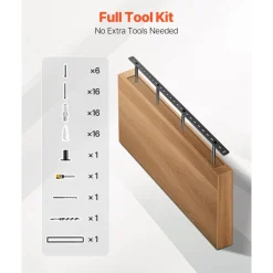 VEVOR Floating Shelf Bracket 1 Pack, 230 lbs/104 kg Weight Capacity, 43x6.2x1.5 inch / 1092.2x157.4x38.1 mm, Heavy Duty Hidden Shelf Brackets Support, Wall Mounting Invisible Floating Shelves Bracket