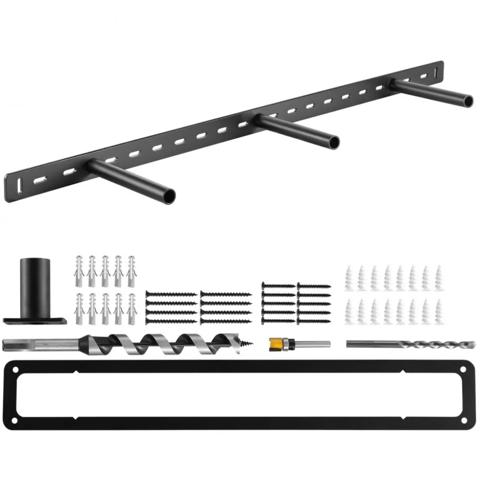 VEVOR Floating Shelf Bracket 1 Pack, 190 lbs/86 kg Weight Capacity, 34x6.2x1.5 inch / 863.6x157.4x38.1 mm, Heavy Duty Hidden Shelf Brackets Support, Wall Mounting Invisible Floating Shelves Bracket
