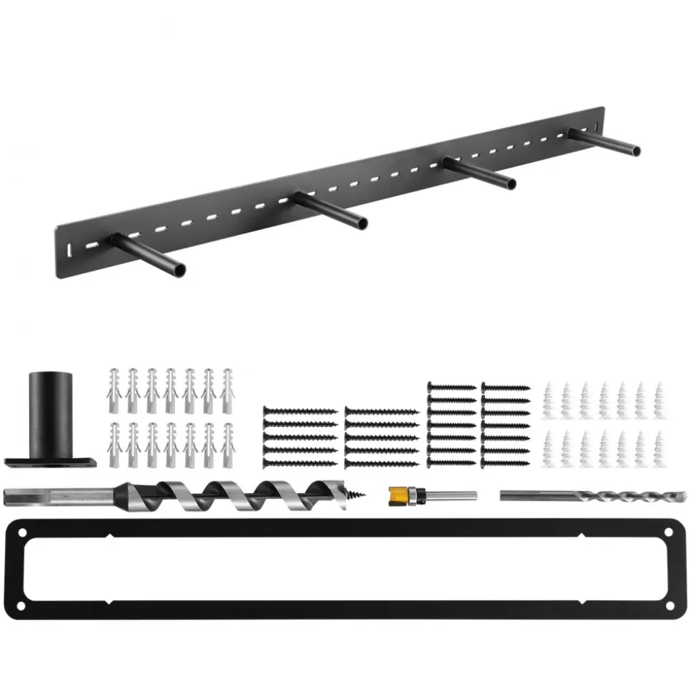 VEVOR Floating Shelf Bracket 1 Pack, 230 lbs/104 kg Weight Capacity, 46x6.2x3 inch / 1168.4x157.4x76.2 mm, Heavy Duty Hidden Shelf Brackets Support, Wall Mounting Invisible Floating Shelves Bracket