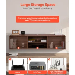 VEVOR Floating TV Stand, 60