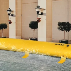VEVOR Flood Bag, 24 ft Length x 12 in Height, Reusable PVC Water Diversion Tubes, Lightweight with Excellent Waterproof Effect Used for Doorways, Garages, Yellow