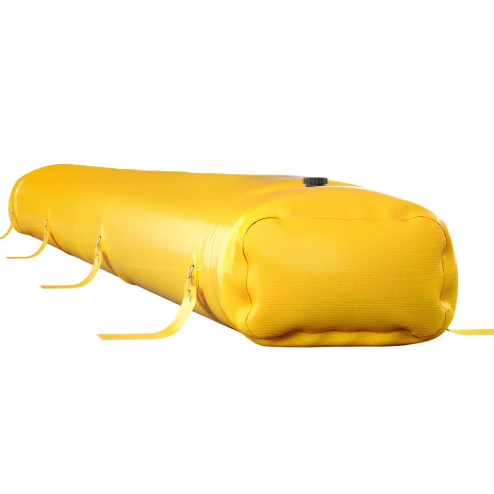 VEVOR Flood Bag, 24 ft Length x 12 in Height, Reusable PVC Water Diversion Tubes, Lightweight with Excellent Waterproof Effect Used for Doorways, Garages, Yellow