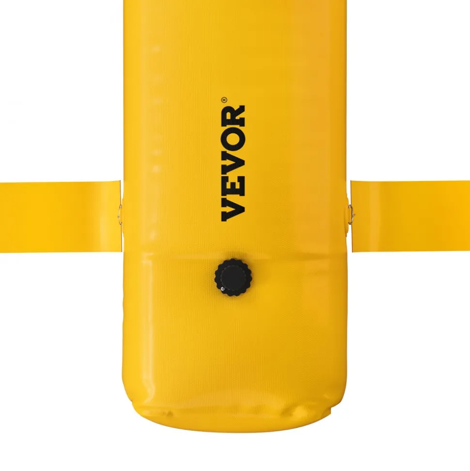 VEVOR Flood Bag, 24 ft Length x 12 in Height, Reusable PVC Water Diversion Tubes, Lightweight with Excellent Waterproof Effect Used for Doorways, Garages, Yellow
