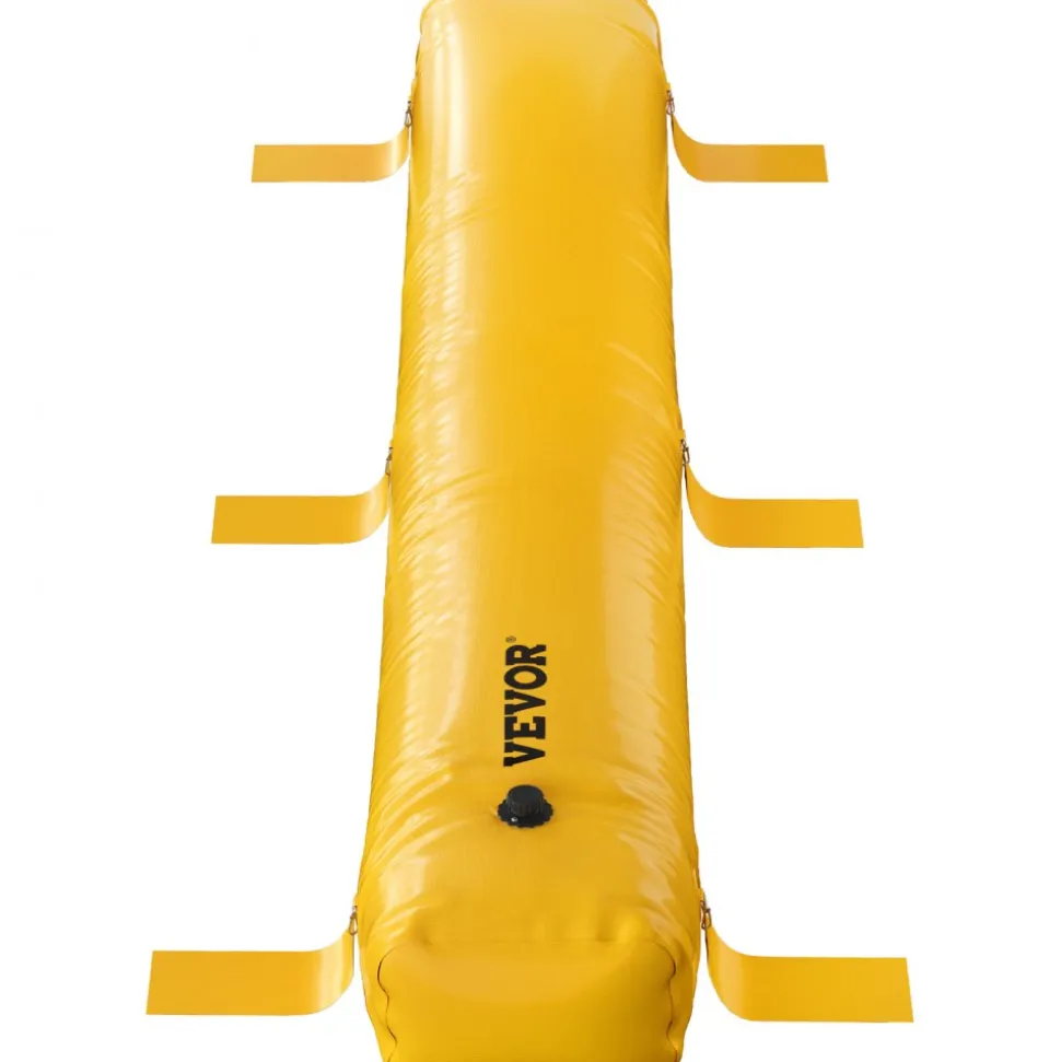 VEVOR Flood Barrier, 12 ft Length x 12 in Height Sandbag Alternative, Water Barrier for Flooding with Great Waterproof Effect, Reusable PVC Water Diversion Tubes, Flood Barriers for Home, Door, Garage
