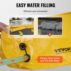 VEVOR Flood Barriers, Sandbag Alternative Flood Bags 4 Pack,  Flood Barrier for Home, Water Barriers for Flooding, Doorway, Driveway(4FTx6in)