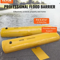 VEVOR Flood Barriers, Sandbag Alternative Flood Bags 4 Pack,  Flood Barrier for Home, Water Barriers for Flooding, Doorway, Driveway(4FTx6in)