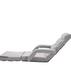 VEVOR Floor Chair, Floor Gaming Chair with 5 Adjustable Position and Back Support, Folding Sofa Chair with Armrest for Adults, Sofa Lounger Bed with Back Cushion for Living Room and Bedroom, Gray