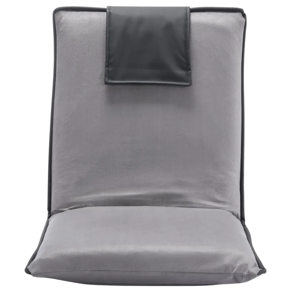 VEVOR Floor Chair, 6-Position Adjustable Meditation Chair with Back Support, Folding Sofa Chair for Reading TV Watching and Gaming, Portable Floor Seat Lounge Sofa Chair for Kids Teens Adults, Gray