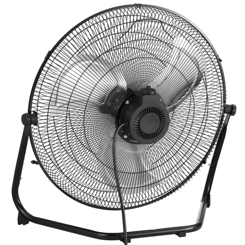 VEVOR Floor Fan, 3 Speeds High Velocity Heavy Duty 14 Inch Industrial Fan, 2560 CFM 360° Adjustable Tilt 19.69 ft/sec Airflow Large Metal Fan, for Home, Gym, Office, Garage, Commercial Shop & Bedroom