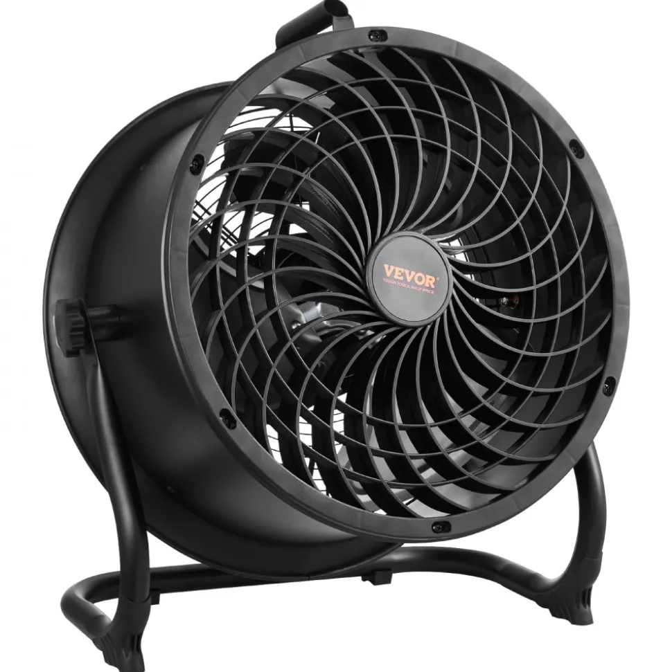 VEVOR Floor Fan, 3 Speeds High Velocity Heavy Duty 14 Inch Industrial Fan, 2520 CFM 360° Adjustable Tilt 23.62 ft/sec Airflow Large Metal Fan, for Home, Gym, Office, Garage, Commercial Shop & Bedroom