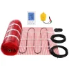 VEVOR Floor Heating Mat,100Sq.ft. 14℉-113℉ Electric Radiant Floor Heated Warm System with Digital Floor Sensing Thermostat, 110-120V Includes Installation Monitor, Adhesive Back for Easy Installation