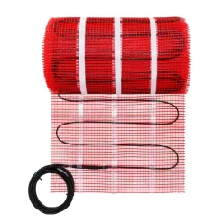 VEVOR Floor Heating Mat,100Sq.ft. 14℉-113℉ Electric Radiant Floor Heated Warm System with Digital Floor Sensing Thermostat, 110-120V Includes Installation Monitor, Adhesive Back for Easy Installation