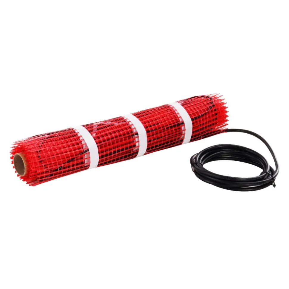 VEVOR Floor Heating Mat,10 Sq.ft. 14℉-113℉ Electric Radiant Floor Heated Warm System with Digital Floor Sensing Thermostat, 110-120V Includes Installation Monitor, Adhesive Back for Easy Installation