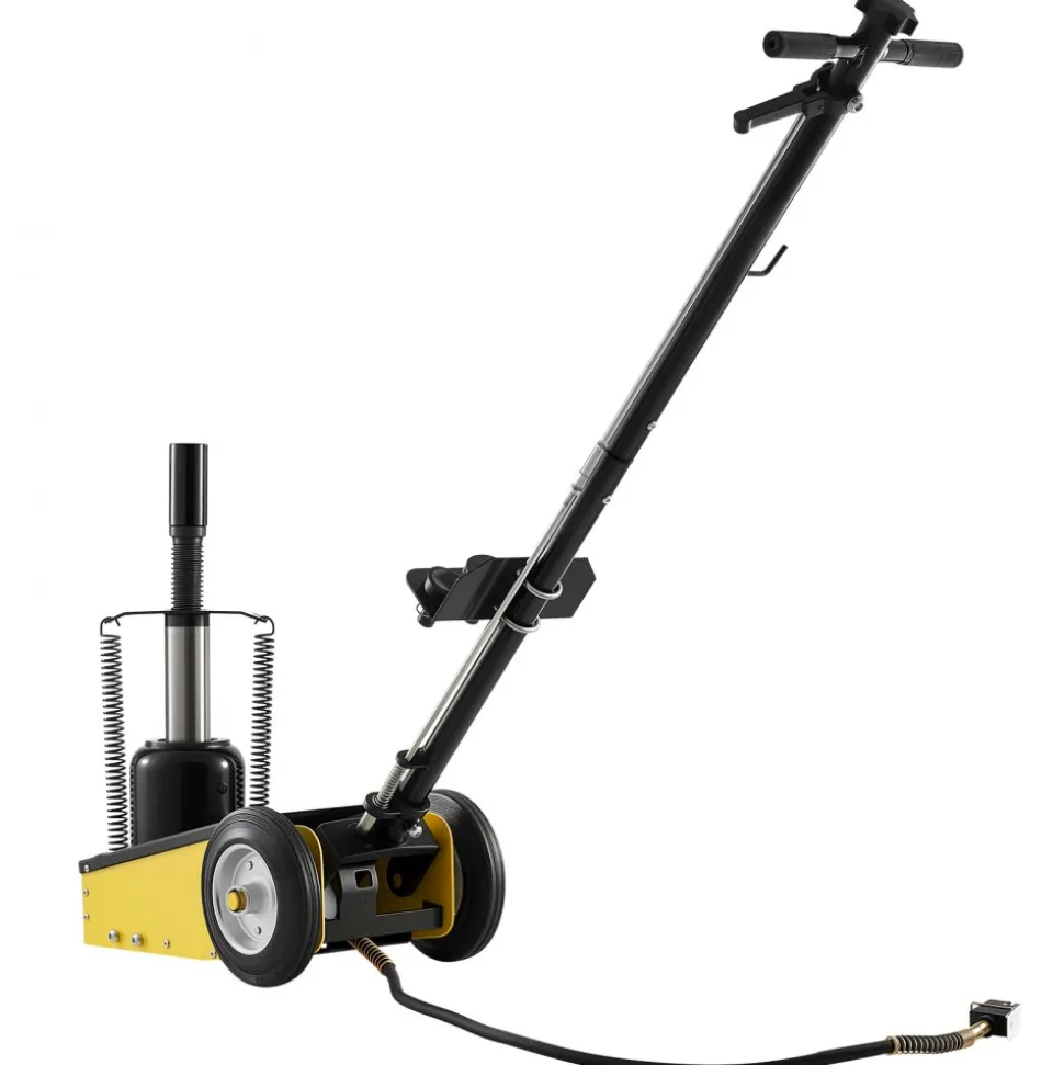 VEVOR Floor Jack, 22 Ton (48501 lbs) Capacity, Steel Racing Floor Jack with Single Piston Quick Lift Pump & Extension Posts, Air Hydraulic Trolley Car Lift for SUVs, Pickups, Lifting Range 10.4"-21.3"