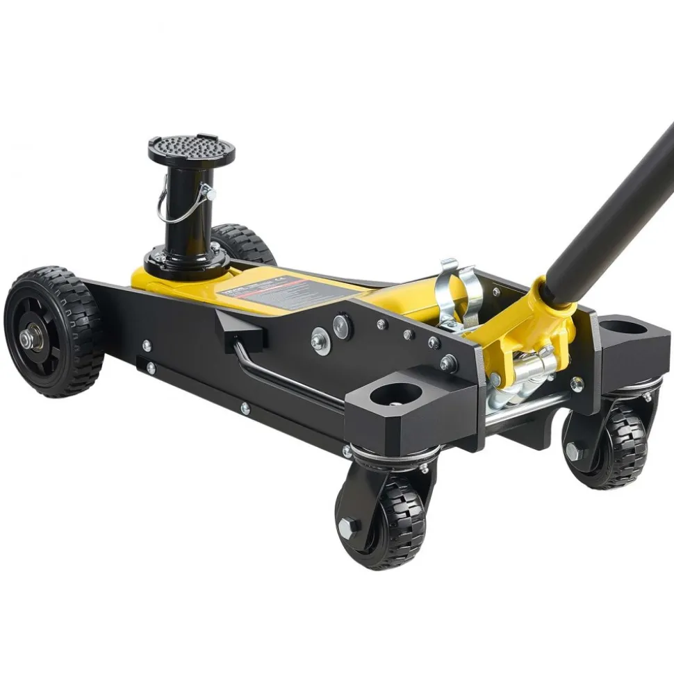 VEVOR Floor Jack, 3 Ton (6614 lbs) Capacity, Aluminum & Steel Racing Floor Jack with Dual Pistons Quick Lift Pump & Extension Post, Hydraulic Trolley Car Lift for SUV Pickup, Lifting Range 5.9"-29.3"