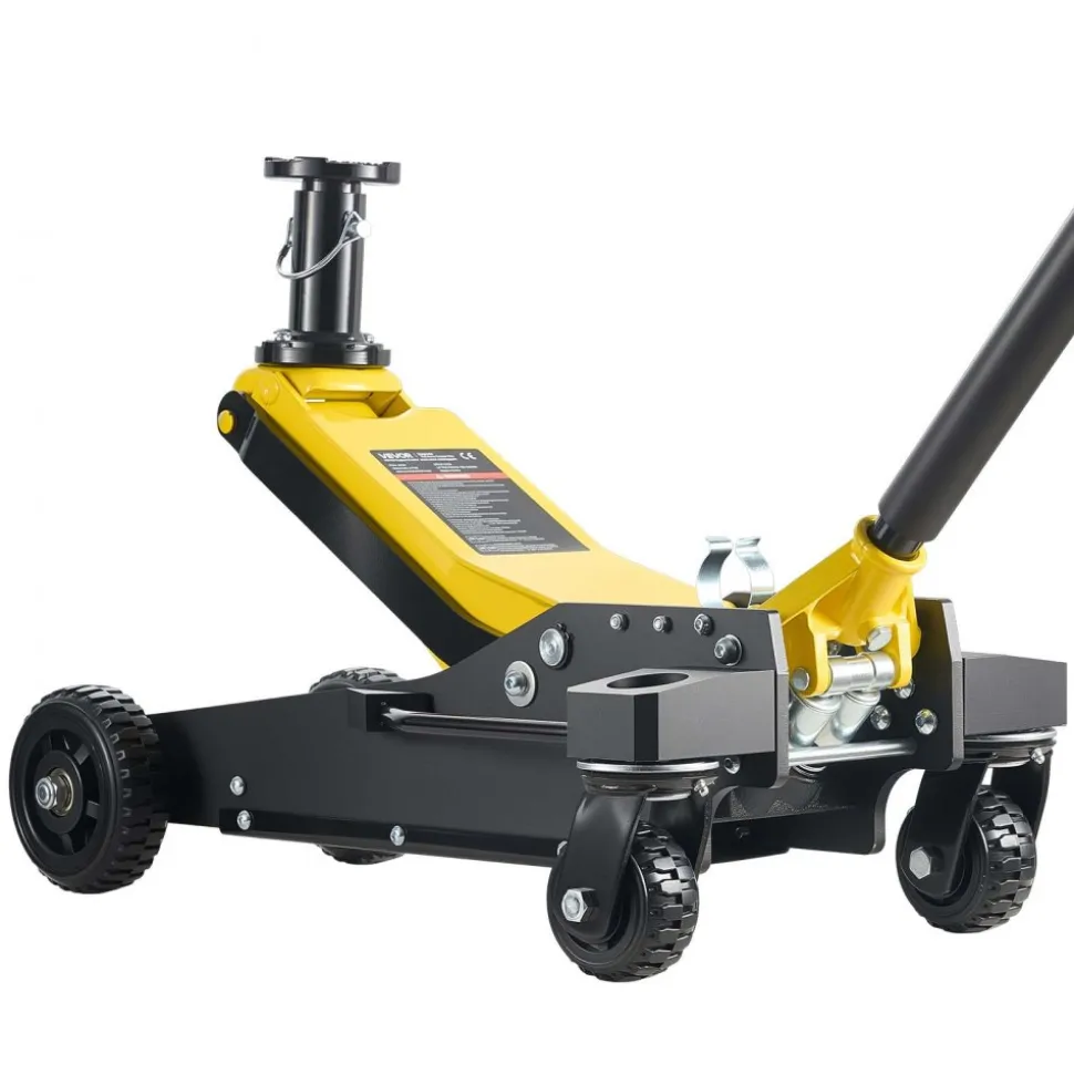 VEVOR Floor Jack, 3 Ton (6614 lbs) Capacity, Aluminum & Steel Racing Floor Jack with Dual Pistons Quick Lift Pump & Extension Post, Hydraulic Trolley Car Lift for SUV Pickup, Lifting Range 5.9"-29.3"