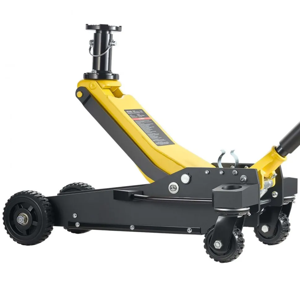 VEVOR Floor Jack, 3 Ton (6614 lbs) Capacity, Aluminum & Steel Racing Floor Jack with Dual Pistons Quick Lift Pump & Extension Post, Hydraulic Trolley Car Lift for SUV Pickup, Lifting Range 5.9"-29.3"